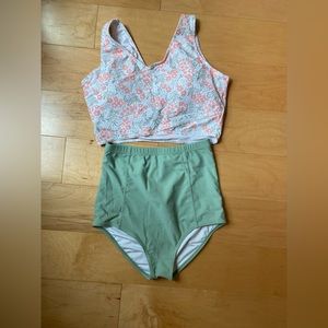 Modest bikini swim set